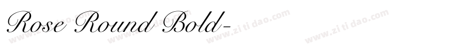 Rose Round Bold字体转换